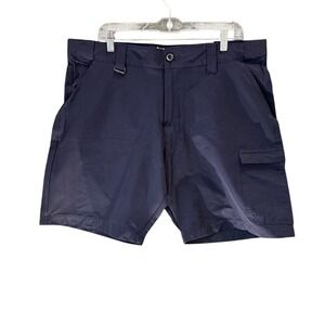 Drake Mens Performance Fishing Hybrid Shorts Cargo Pockets Blue XL